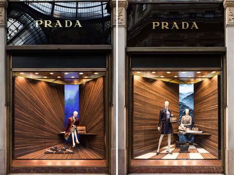 prada corner window display.